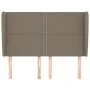 Headboard with ears in taupe gray fabric 147x23x118/128 cm by vidaXL, Headboards and footboards - Ref: Foro24-3117818, Price:...