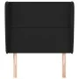 Headboard with black synthetic leather ears 103x23x118/128cm by vidaXL, Headboards and footboards - Ref: Foro24-3117760, Pric...