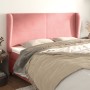 Kopfteil mit rosa Samtohren 183x23x118/128 cm von vidaXL, Kopf- und Fußteile - Ref: Foro24-3117741, Preis: 136,84 €, Rabatt: %