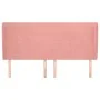 Kopfteil mit rosa Samtohren 183x23x118/128 cm von vidaXL, Kopf- und Fußteile - Ref: Foro24-3117741, Preis: 134,95 €, Rabatt: %