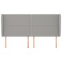 Kopfteil mit hellgrauen Stoffohren 203x23x118/128 cm von vidaXL, Kopf- und Fußteile - Ref: Foro24-3117838, Preis: 110,76 €, R...
