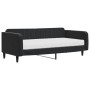 Sofá cama con colchón terciopelo negro 100x200 cm