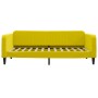 Sofá cama con colchón terciopelo amarillo 100x200 cm