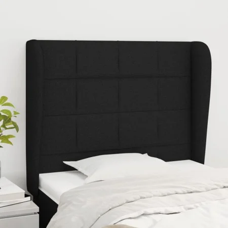 Headboard with black fabric ears 83x23x118/128 cm by vidaXL, Headboards and footboards - Ref: Foro24-3117932, Price: 67,94 €,...