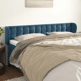 Dunkelblaues Samtkopfteil 183x23x78/88 cm von vidaXL, Kopf- und Fußteile - Ref: Foro24-3117642, Preis: 79,73 €, Rabatt: %