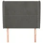 Headboard with dark gray velvet ears 103x23x118/128 cm by vidaXL, Headboards and footboards - Ref: Foro24-3117859, Price: 67,...