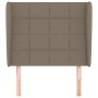 Headboard with ears in taupe gray fabric 83x23x118/128 cm by vidaXL, Headboards and footboards - Ref: Foro24-3117934, Price: ...