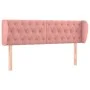 Cabecero de terciopelo rosa 163x23x78/88 cm de vidaXL, Cabeceros y pies de cama - Ref: Foro24-3117539, Precio: 77,00 €, Descu...