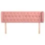 Cabecero de terciopelo rosa 163x23x78/88 cm de vidaXL, Cabeceros y pies de cama - Ref: Foro24-3117539, Precio: 77,00 €, Descu...