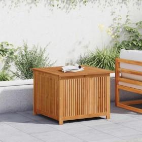 Caja de almacenaje de jardín madera maciza acacia 75x75x58 cm
