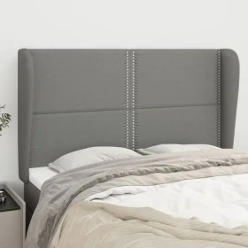 Headboard with dark gray fabric ears 147x23x118/128 cm by vidaXL, Headboards and footboards - Ref: Foro24-3117815, Price: 102...