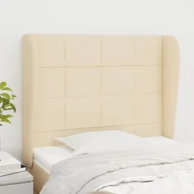 Headboard with cream fabric ears 93x23x118/128 cm by vidaXL, Headboards and footboards - Ref: Foro24-3117943, Price: 79,18 €,...