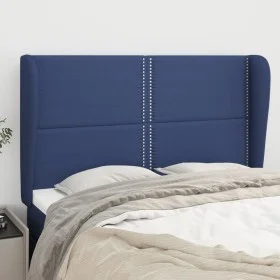Headboard with blue fabric ears 147x23x118/128 cm by vidaXL, Headboards and footboards - Ref: Foro24-3117820, Price: 100,26 €...