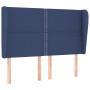 Headboard with blue fabric ears 147x23x118/128 cm by vidaXL, Headboards and footboards - Ref: Foro24-3117820, Price: 101,07 €...