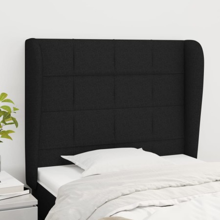 Kopfteil mit Ohren aus schwarzem Stoff, 103 x 23 x 118/128 cm von vidaXL, Kopf- und Fußteile - Ref: Foro24-3117948, Preis: 77...
