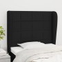Kopfteil mit Ohren aus schwarzem Stoff, 103 x 23 x 118/128 cm von vidaXL, Kopf- und Fußteile - Ref: Foro24-3117948, Preis: 77...