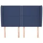 Headboard with blue fabric ears 147x23x118/128 cm by vidaXL, Headboards and footboards - Ref: Foro24-3117820, Price: 100,26 €...