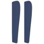 Headboard with blue fabric ears 147x23x118/128 cm by vidaXL, Headboards and footboards - Ref: Foro24-3117820, Price: 100,26 €...