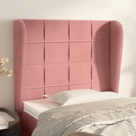 Headboard with pink velvet ears 103x23x118/128 cm by vidaXL, Headboards and footboards - Ref: Foro24-3118003, Price: 92,02 €,...