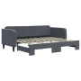 Sofá cama nido terciopelo gris oscuro 90x200 cm