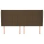 Headboard with dark brown fabric ears 183x23x118/128 cm by vidaXL, Headboards and footboards - Ref: Foro24-3117973, Price: 12...