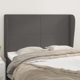 Headboard with gray synthetic leather ears 147x23x118/128cm by vidaXL, Headboards and footboards - Ref: Foro24-3117770, Price...
