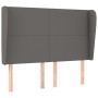 Headboard with gray synthetic leather ears 147x23x118/128cm by vidaXL, Headboards and footboards - Ref: Foro24-3117770, Price...