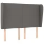 Headboard with gray synthetic leather ears 147x23x118/128cm by vidaXL, Headboards and footboards - Ref: Foro24-3117770, Price...
