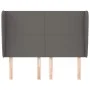 Headboard with gray synthetic leather ears 147x23x118/128cm by vidaXL, Headboards and footboards - Ref: Foro24-3117770, Price...