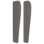 Headboard with gray synthetic leather ears 147x23x118/128cm by vidaXL, Headboards and footboards - Ref: Foro24-3117770, Price...