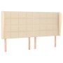 Cabecero con orejas de tela color crema 203x23x118/128 cm de vidaXL, Cabeceros y pies de cama - Ref: Foro24-3117983, Precio: ...
