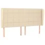 Headboard with cream fabric ears 203x23x118/128 cm by vidaXL, Headboards and footboards - Ref: Foro24-3117983, Price: 133,28 ...