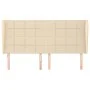 Headboard with cream fabric ears 203x23x118/128 cm by vidaXL, Headboards and footboards - Ref: Foro24-3117983, Price: 133,28 ...