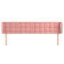 Cabecero de terciopelo rosa 163x23x78/88 cm de vidaXL, Cabeceros y pies de cama - Ref: Foro24-3117637, Precio: 78,12 €, Descu...