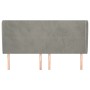 Kopfteil mit hellgrauen Samtohren 183x23x118/128 cm von vidaXL, Kopf- und Fußteile - Ref: Foro24-3117736, Preis: 123,78 €, Ra...