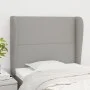 Cabecero con orejas de tela gris claro 103x23x118/128 cm de vidaXL, Cabeceros y pies de cama - Ref: Foro24-3117806, Precio: 6...