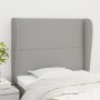 Kopfteil mit hellgrauen Stoffohren 103x23x118/128 cm von vidaXL, Kopf- und Fußteile - Ref: Foro24-3117806, Preis: 66,44 €, Ra...