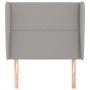Headboard with light gray fabric ears 103x23x118/128 cm by vidaXL, Headboards and footboards - Ref: Foro24-3117806, Price: 66...
