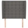 Headboard with ears gray synthetic leather 93x23x118/128cm by vidaXL, Headboards and footboards - Ref: Foro24-3118038, Price:...