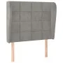 Headboard with light gray velvet ears 103x23x118/128 cm by vidaXL, Headboards and footboards - Ref: Foro24-3117998, Price: 73...