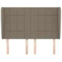 Headboard with ears in taupe gray fabric 147x23x118/128 cm by vidaXL, Headboards and footboards - Ref: Foro24-3117958, Price:...