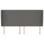 Cabecero con orejas cuero sintético gris 183x23x118/128cm de vidaXL, Cabeceros y pies de cama - Ref: Foro24-3117782, Precio: ...