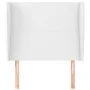 Headboard with white synthetic leather ears 103x23x118/128 cm by vidaXL, Headboards and footboards - Ref: Foro24-3117761, Pri...