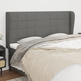 Kopfteil mit dunkelgrauen Stoffohren 163x23x118/128 cm von vidaXL, Kopf- und Fußteile - Ref: Foro24-3117963, Preis: 130,43 €,...