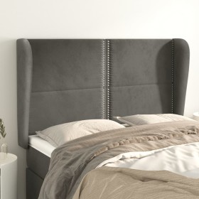 Headboard with dark gray velvet ears 147x23x118/128 cm by vidaXL, Headboards and footboards - Ref: Foro24-3117865, Price: 100...