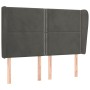 Kopfteil mit dunkelgrauen Samtohren 147x23x118/128 cm von vidaXL, Kopf- und Fußteile - Ref: Foro24-3117865, Preis: 100,89 €, ...
