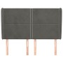 Kopfteil mit dunkelgrauen Samtohren 147x23x118/128 cm von vidaXL, Kopf- und Fußteile - Ref: Foro24-3117865, Preis: 100,89 €, ...
