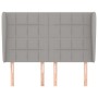Headboard with light gray fabric ears 147x23x118/128 cm by vidaXL, Headboards and footboards - Ref: Foro24-3117954, Price: 12...
