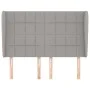 Headboard with light gray fabric ears 147x23x118/128 cm by vidaXL, Headboards and footboards - Ref: Foro24-3117954, Price: 12...