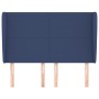 Headboard with blue fabric ears 147x23x118/128 cm by vidaXL, Headboards and footboards - Ref: Foro24-3117680, Price: 123,47 €...